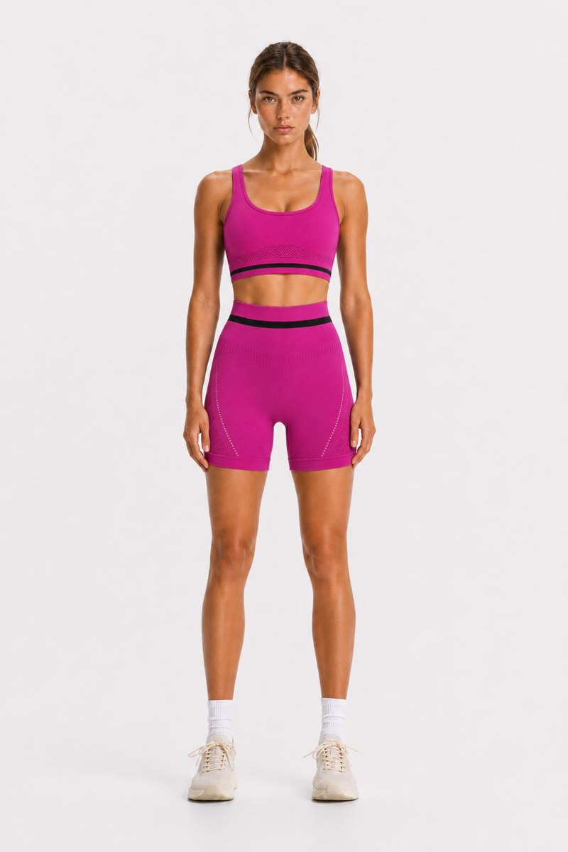 SEAMLESS SPORTS CROP TOP / SPORTS BRA WITH POINTELLE DETAIL-26848036-718