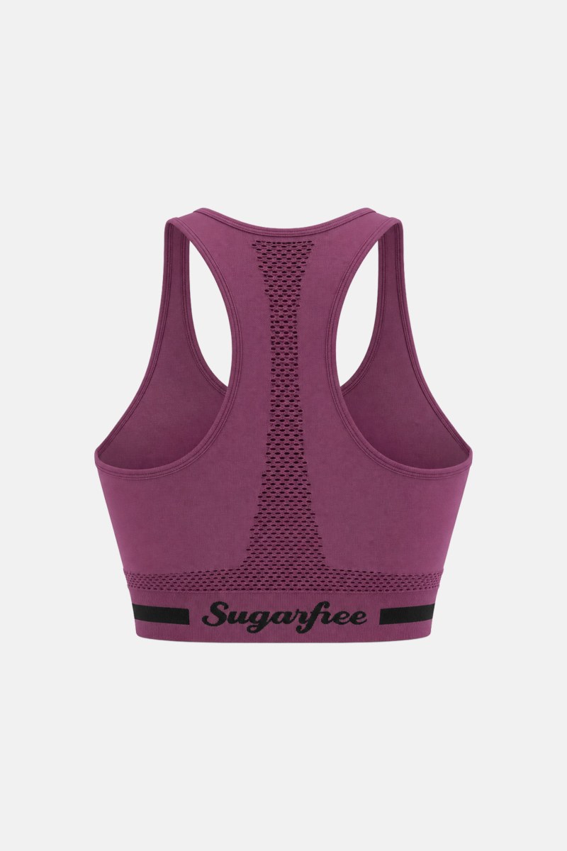 SEAMLESS SPORTS CROP TOP / SPORTS BRA WITH POINTELLE DETAIL-26848036-815