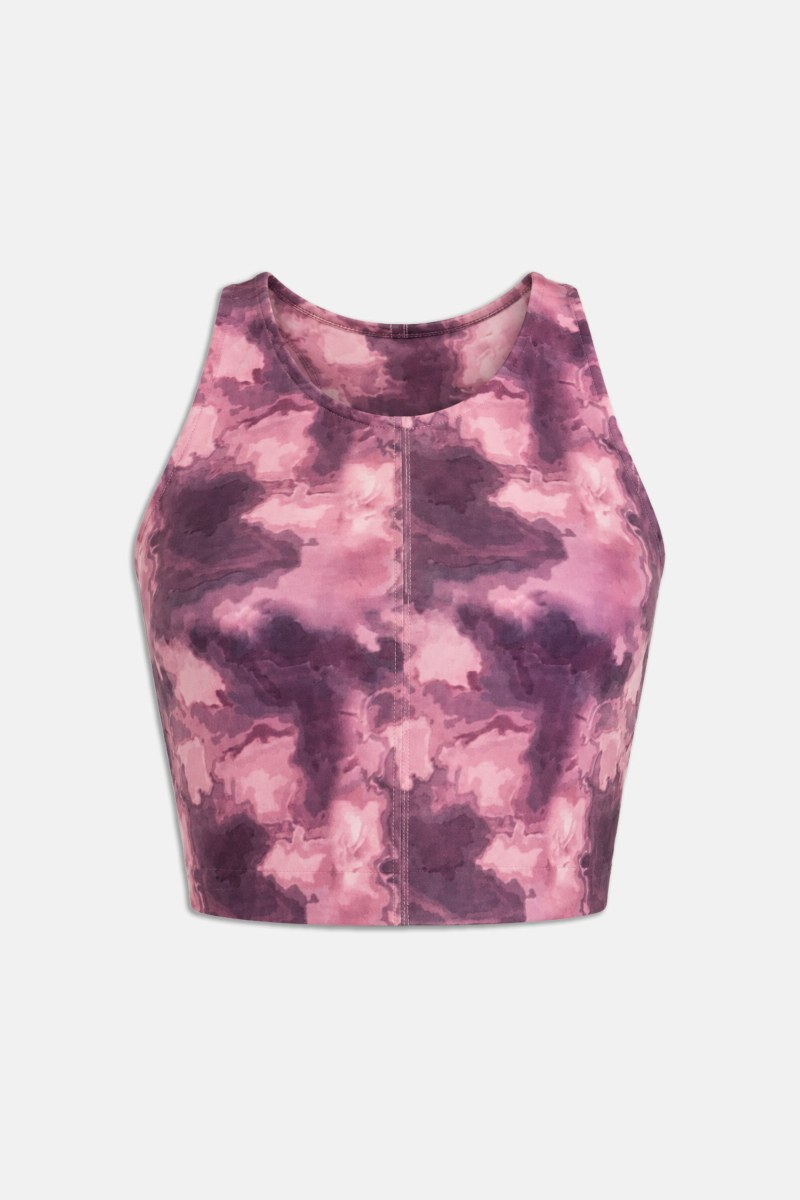 TIE-DYE SLEEVELESS CROP TOP / SPORTS BRA-26848038-999