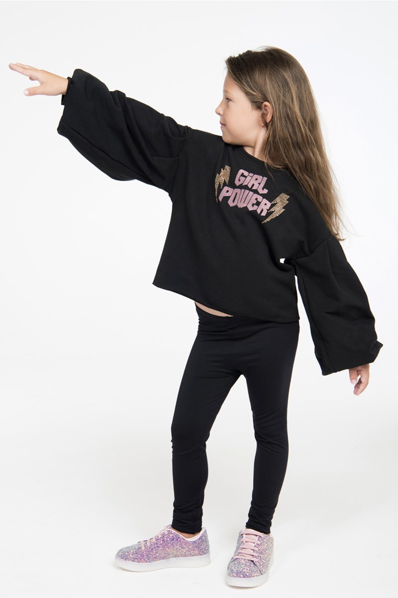 GIRLS MONOCHROME COTTON LEGGINGS-863548-110