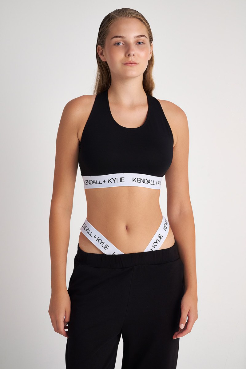 'KENDALL + KYLIE' SPORTS BRA WITH STRAPPY CROSSED BACK-KKW401619-001