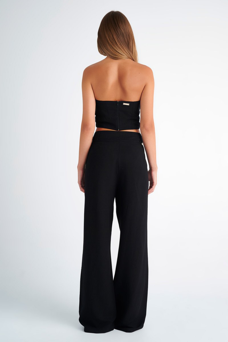 'KENDALL + KYLIE' ΜΟΝΟΧΡΩΜΟ FLARE ΠΑΝΤΕΛΟΝΙ ΜΕ ΠΙΕΤΕΣ-KKW402005-001