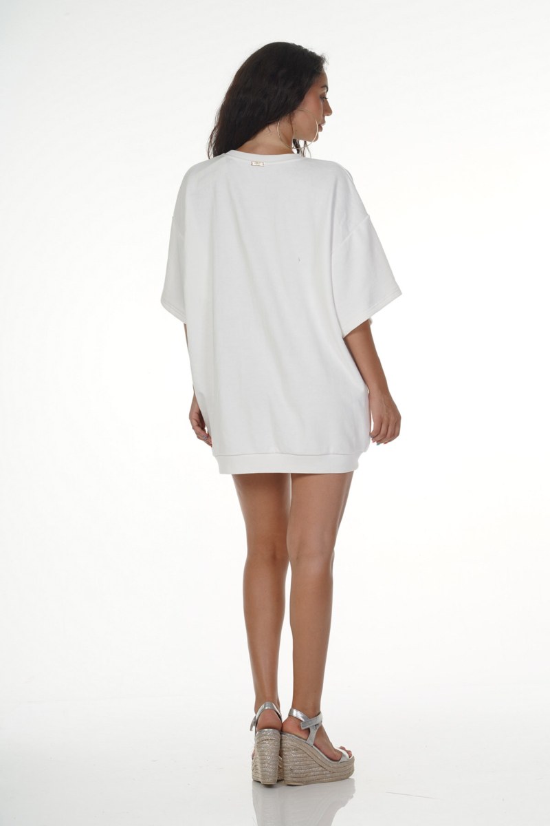 'KENDALL + KYLIE' ΜΟΝΟΧΡΩΜΟ OVERSIZED ΒΑΜΒΑΚΕΡΟ ΦΟΥΤΕΡ ΤΟΠ/ΦΟΡΕΜΑ-KKW403011-002