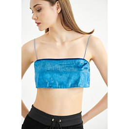 Shiny Pants Crop Tops Set