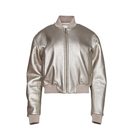 Utility Faux Leather Bomber