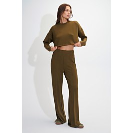 Comfort fit Cotton Pants - Light Biscuit