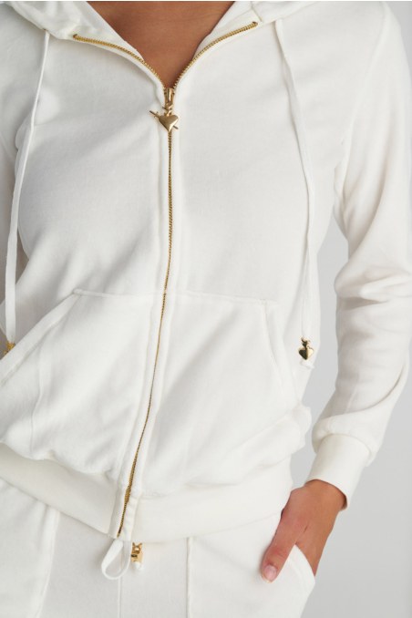 BASIC VELOUR HOODED JACKET-19833000BG-102