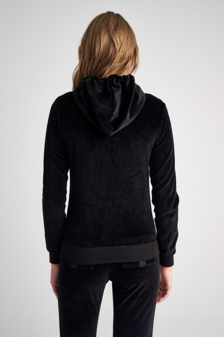 BASIC VELOUR HOODED JACKET-19833000BG-110