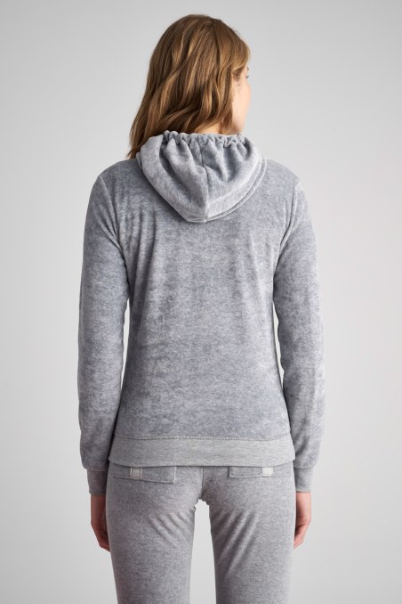 BASIC VELOUR HOODED JACKET-19833000BG-211