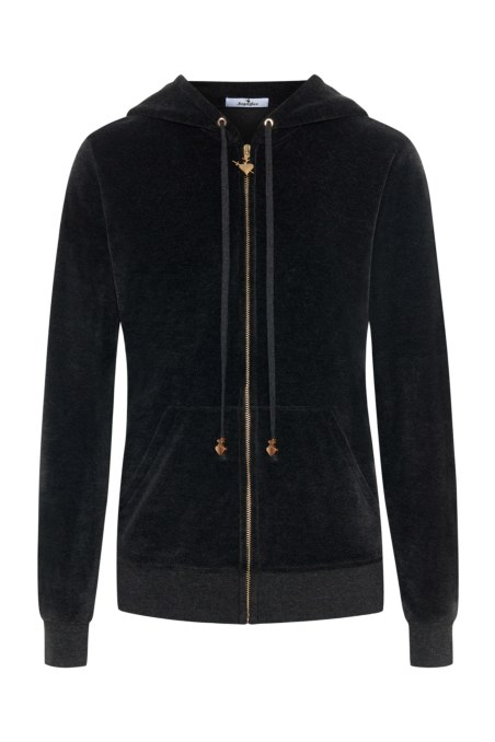 BASIC VELOUR HOODED JACKET-19833000BG-214