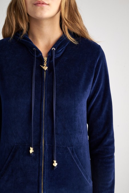 BASIC VELOUR HOODED JACKET-19833000BG-425