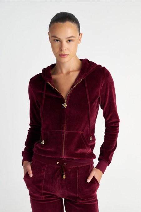 BASIC VELOUR HOODED JACKET-19833000BG-635