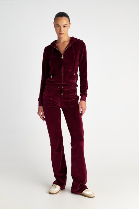 BASIC VELOUR HOODED JACKET-19833000BG-635