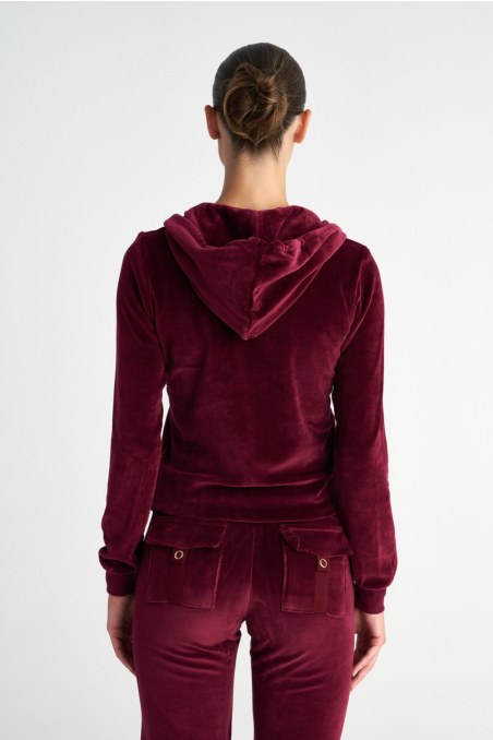 BASIC VELOUR HOODED JACKET-19833000BG-635