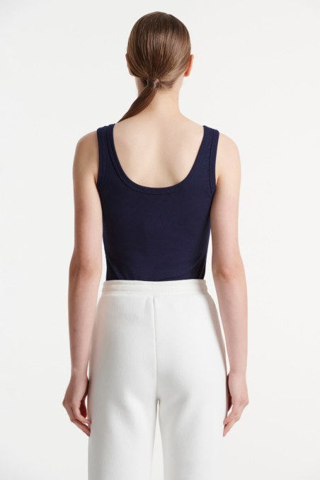 SLEEVELESS ONE COLOR RIBBED TOP-22832220-425