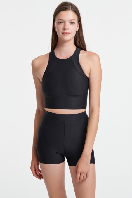 SATIN TOUCH CROP TOP / SPORTS BRA-22848013-110