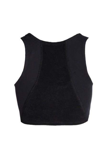 ZIPPED TEENS TERRY CROPPED TOP-23612031-110