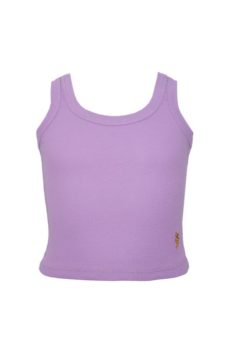 GIRLS ELASTIC RIBBED TANK TOP-23612140-702