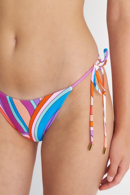 MULTICOLOR PRINTED SWIMWEAR BIKINI SLIP-23802305-999