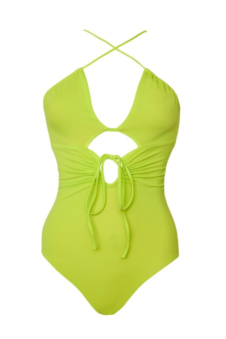 CUT-OUTS MONOCHROME ONEPIECE SWIMSUIT-23804111-500