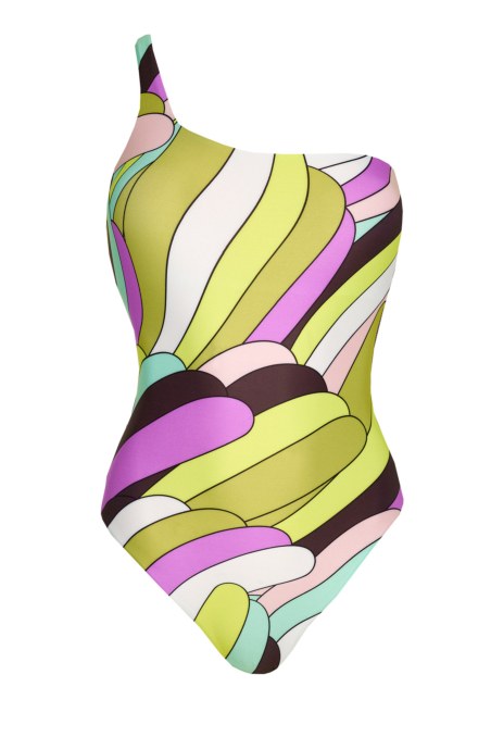 MULTICOLOR PRINTED ONE SHOULDER ONEPIECE SWIMSUIT-23804170-812