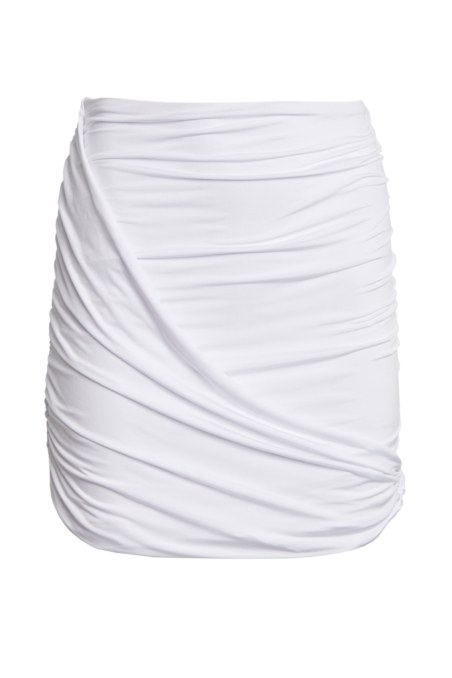 SHIRRED MINI SKIRT-23805031-102