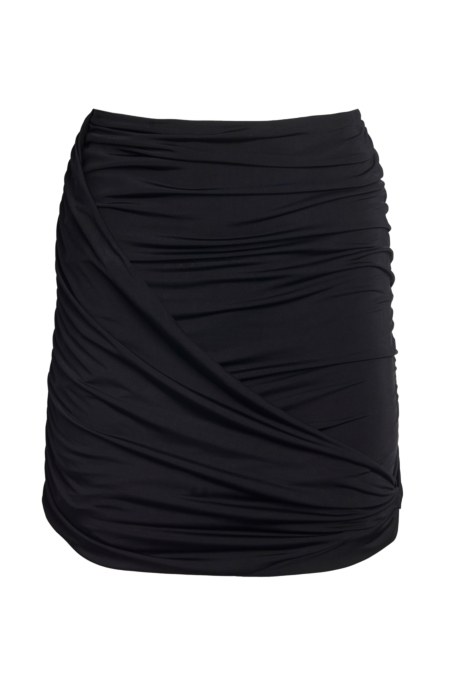 SHIRRED MINI SKIRT-23805031-110