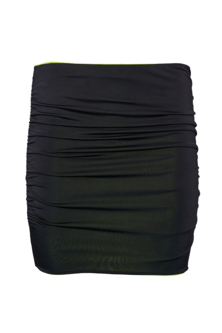DOUBLE FACE SHIRRED MINI SKIRT-23805126-110