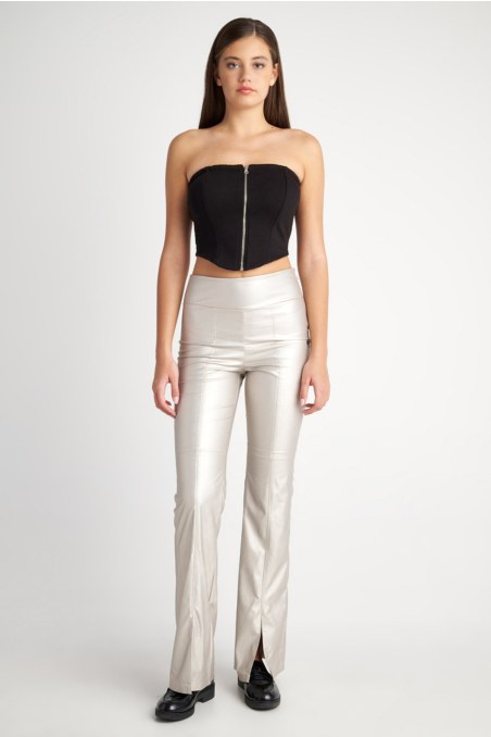 COTTON STRAPLESS TOP WITH ZIP-23812042-110