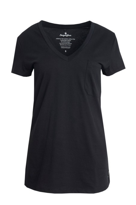 BASIC ORGANIC COTTON T-SHIRT IN 'V' NECKLINE-23812098-110
