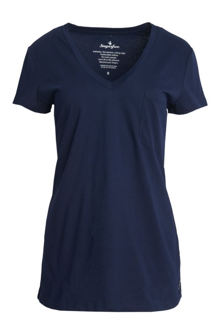 BASIC ORGANIC COTTON T-SHIRT IN 'V' NECKLINE-23812098-425
