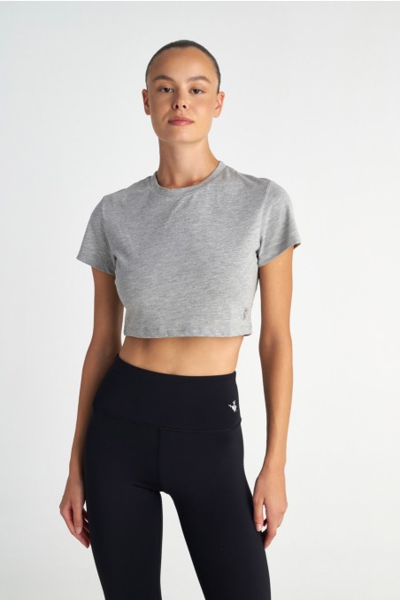 SHORT SLEEVE COTTON CROPPED T-SHIRT-23812111-211