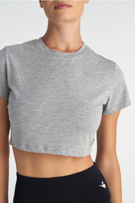 SHORT SLEEVE COTTON CROPPED T-SHIRT-23812111-211