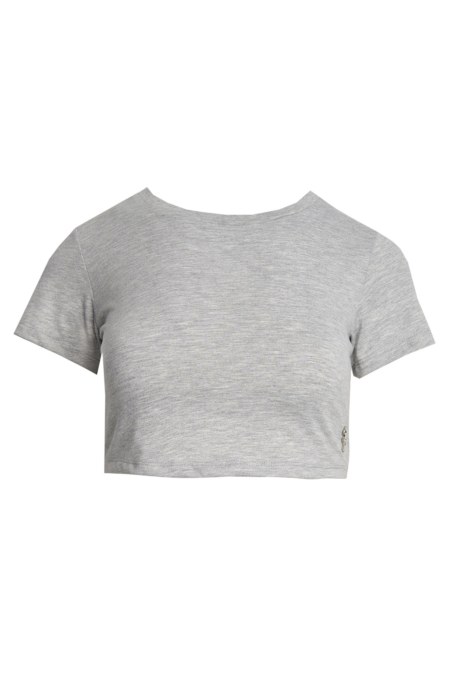 SHORT SLEEVE COTTON CROPPED T-SHIRT-23812111-211