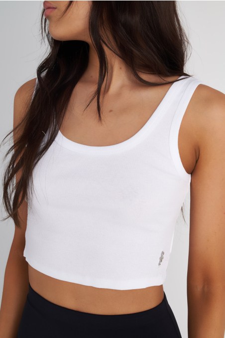 ELASTIC RIBBED CROP TOP WITH STRAPS-23812112-100