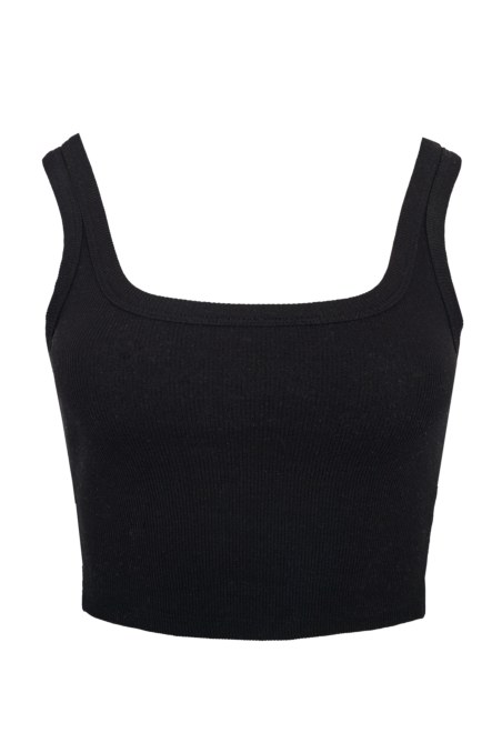 ELASTIC RIBBED CROP TOP WITH STRAPS-23812112-110