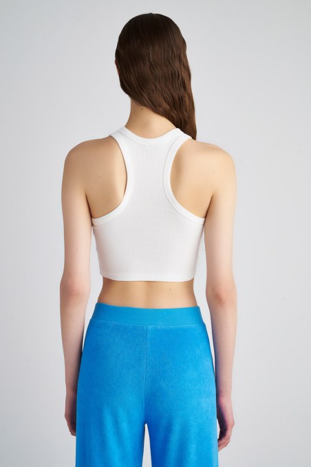 CROPPED RIB HALTER COTTON TOP-23812140-102