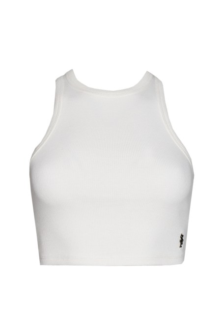 CROPPED RIB HALTER COTTON TOP-23812140-102