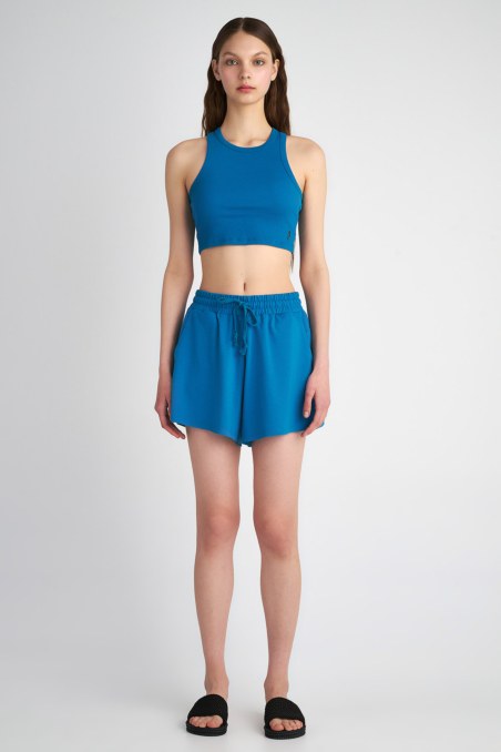 CROPPED RIB HALTER COTTON TOP-23812140-413