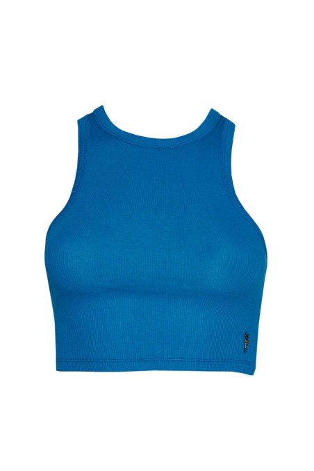 CROPPED RIB HALTER COTTON TOP-23812140-413