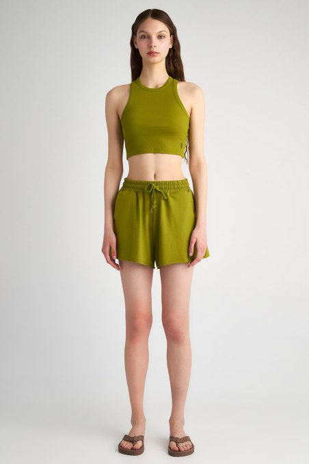 CROPPED RIB HALTER COTTON TOP-23812140-520