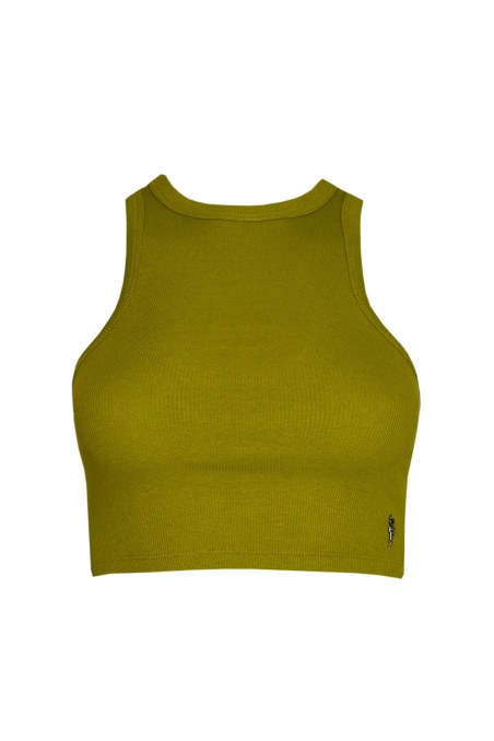 CROPPED RIB HALTER COTTON TOP-23812140-520