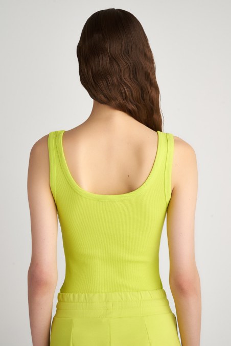 ELASTIC COTTON RIBBED TANK TOP WITH LOGO DESIGN-23812142-500