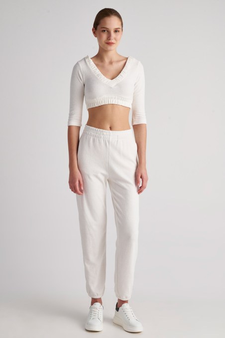 EXCLUSIVE TERRY 'V' PLUNGED CROP TOP-23812171-102