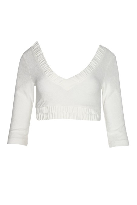EXCLUSIVE TERRY 'V' PLUNGED CROP TOP-23812171-102