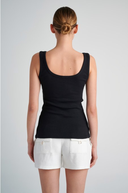 ELASTIC RIBBED TANK TOP-23812220-110