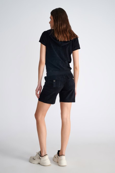 SHORT SLEEVED HOODIE TERRY JACKET-23813004-110