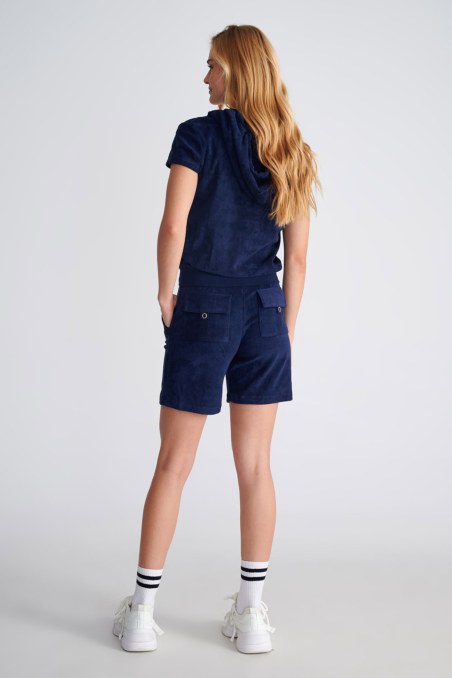 SHORT SLEEVED HOODIE TERRY JACKET-23813004-425