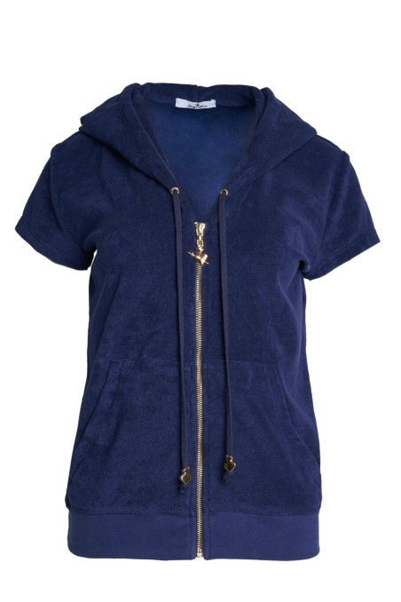 SHORT SLEEVED HOODIE TERRY JACKET-23813004-425