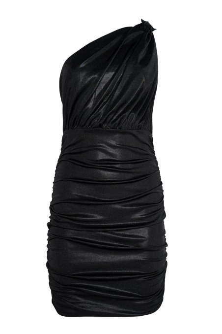 GATHERED MONOCHROME MINI DRESS-23814152-110
